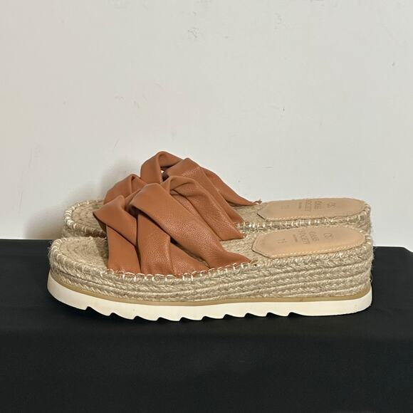 Oasis Society Puffer Platform Espadrilles Sandals Sz 7.5 - Picture 3 of 7
